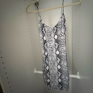 Animal print mini dress